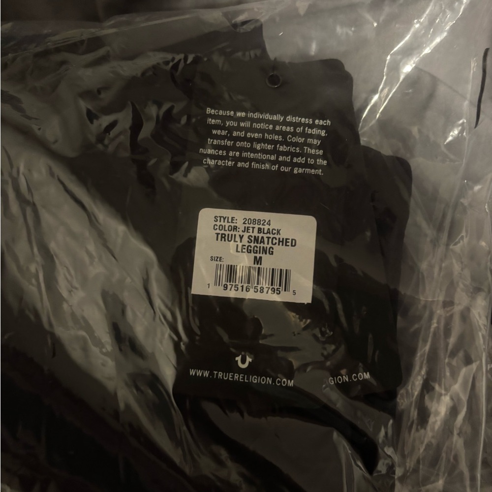 True Religion Jet Black Snatched Leggings